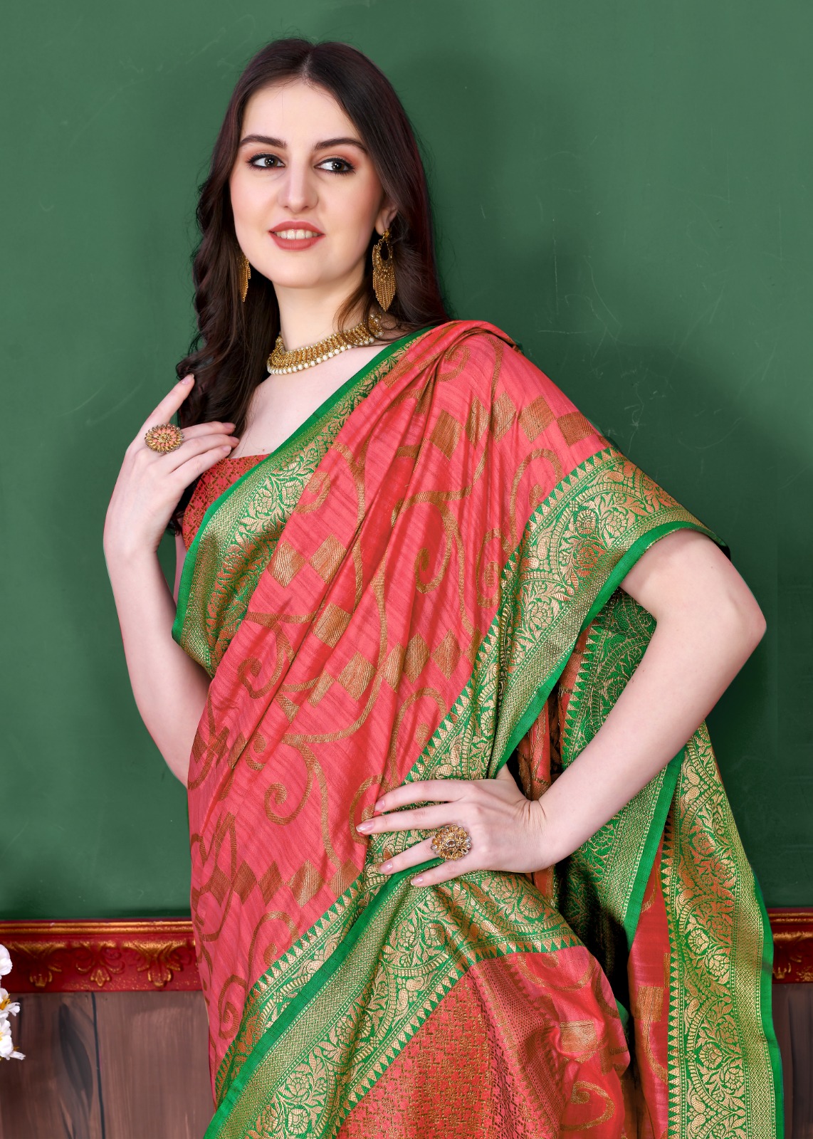 Banarasi Silk All Over Rich Zari Weaved Body And Pallu Saree