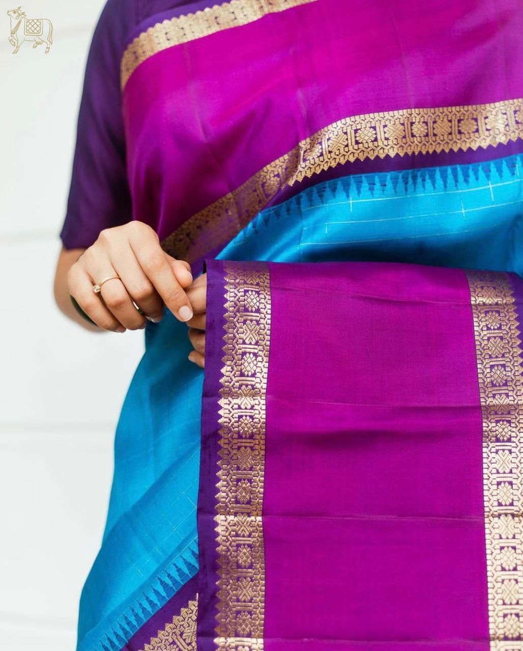 Banarasi Silk Saree Wide Plain Zari Strip Border
