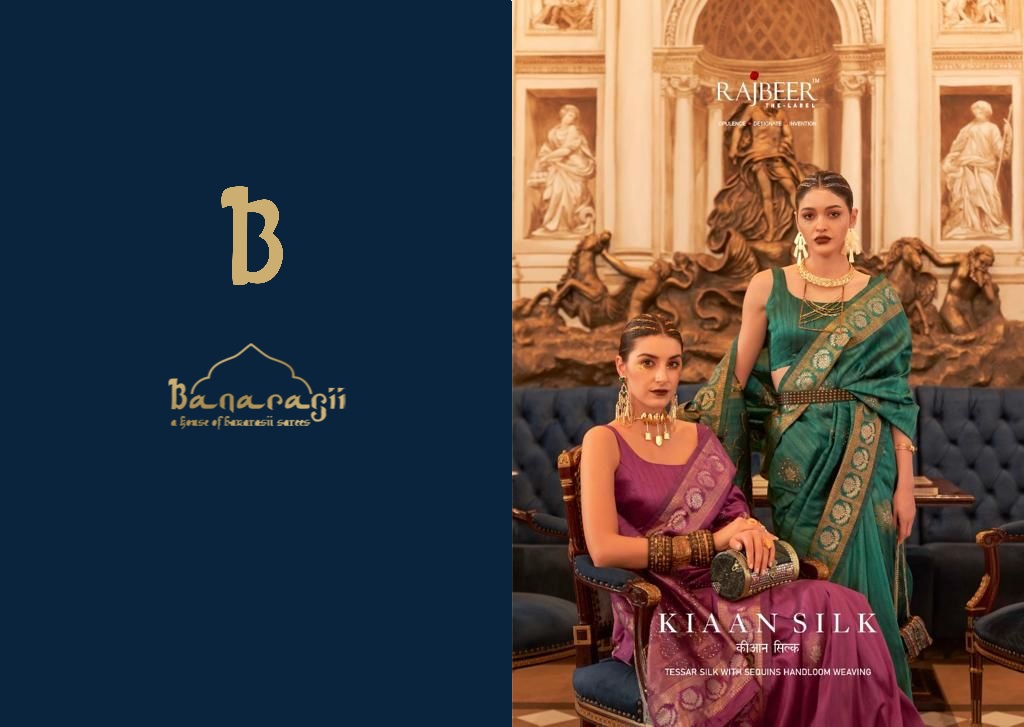 Designer Handloom Weaved Tussar Silk Zari Sequence Work Saree