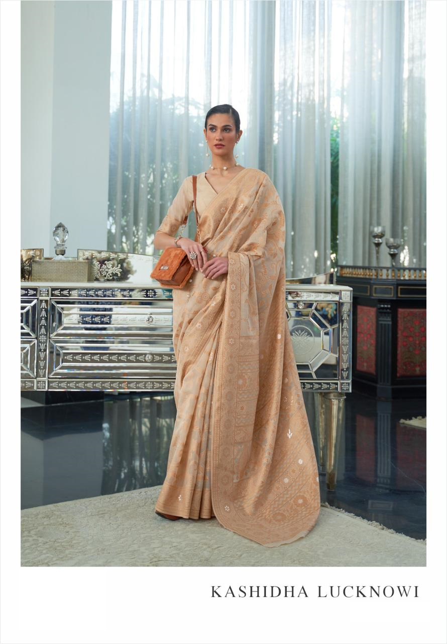 Pure Soft Cotton Lucknowi Chikankari Weaved Saree