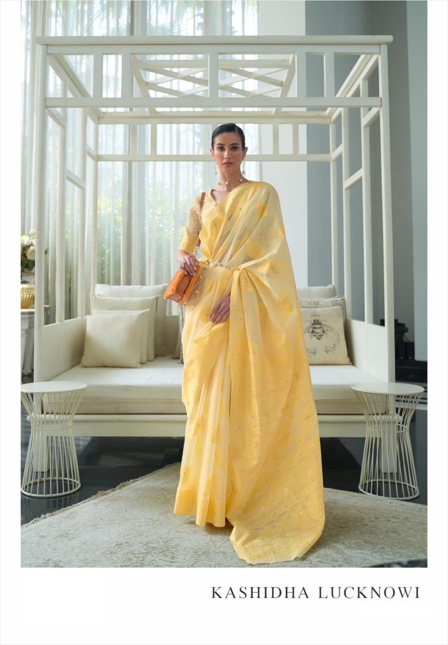 Pure Soft Cotton Lucknowi Chikankari Weaved Saree