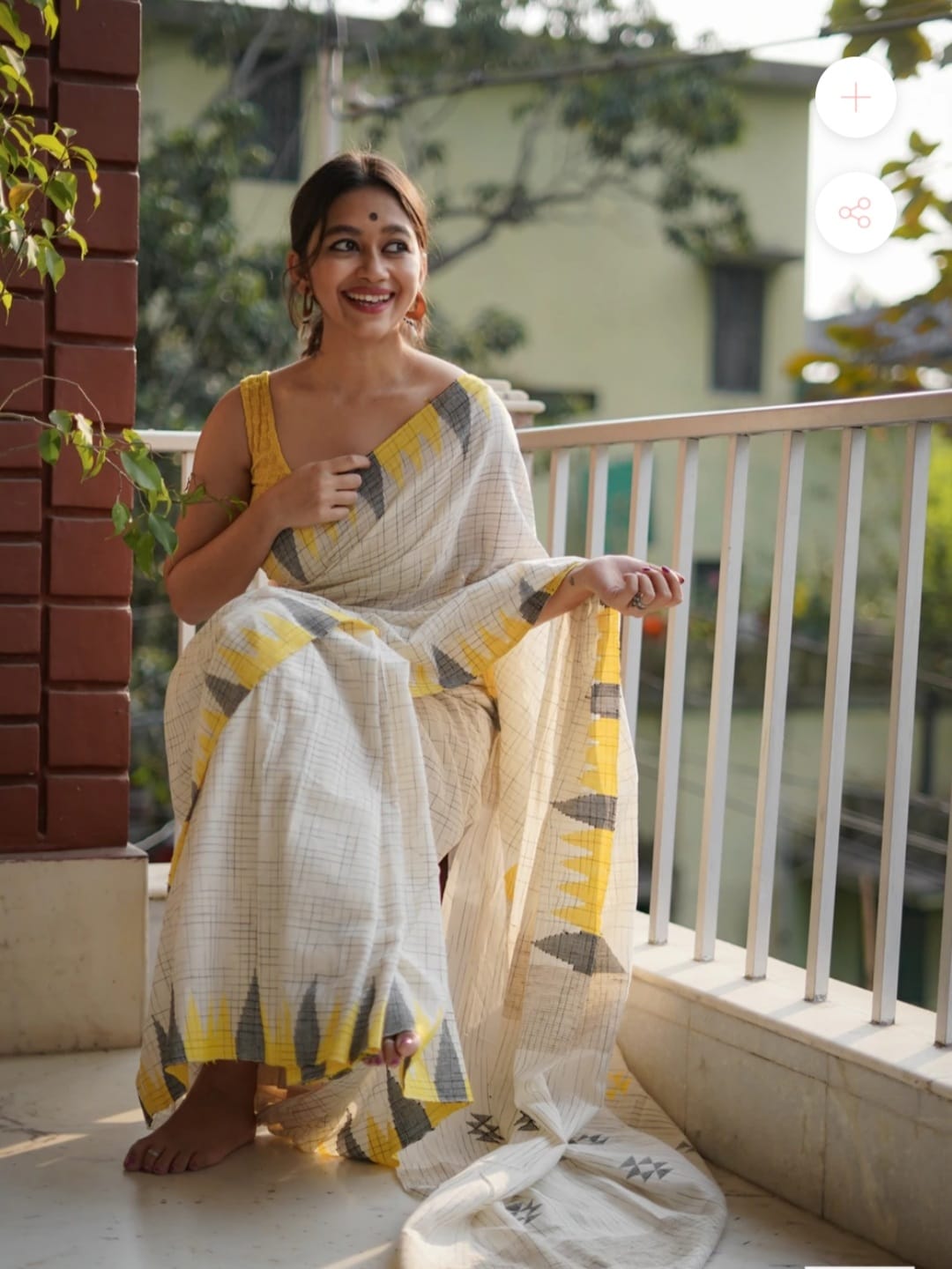 Pure Handloom Silk Printed Saree With Rich Contrast Pallu And Border