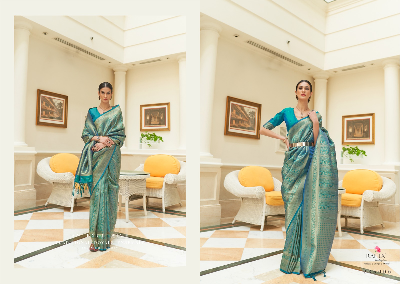 Pure Banarasi Silk Gold Zari Sequins Handloom Weaving Saree