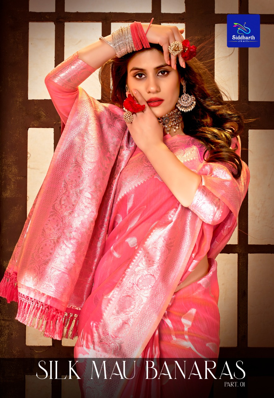 Pure Banarasi Katan Silk Silver Zari Weaved Saree