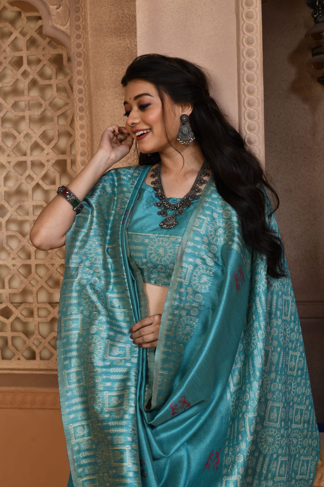 Handloom Silk Kalamkari Rich Weaving Pallu Saree