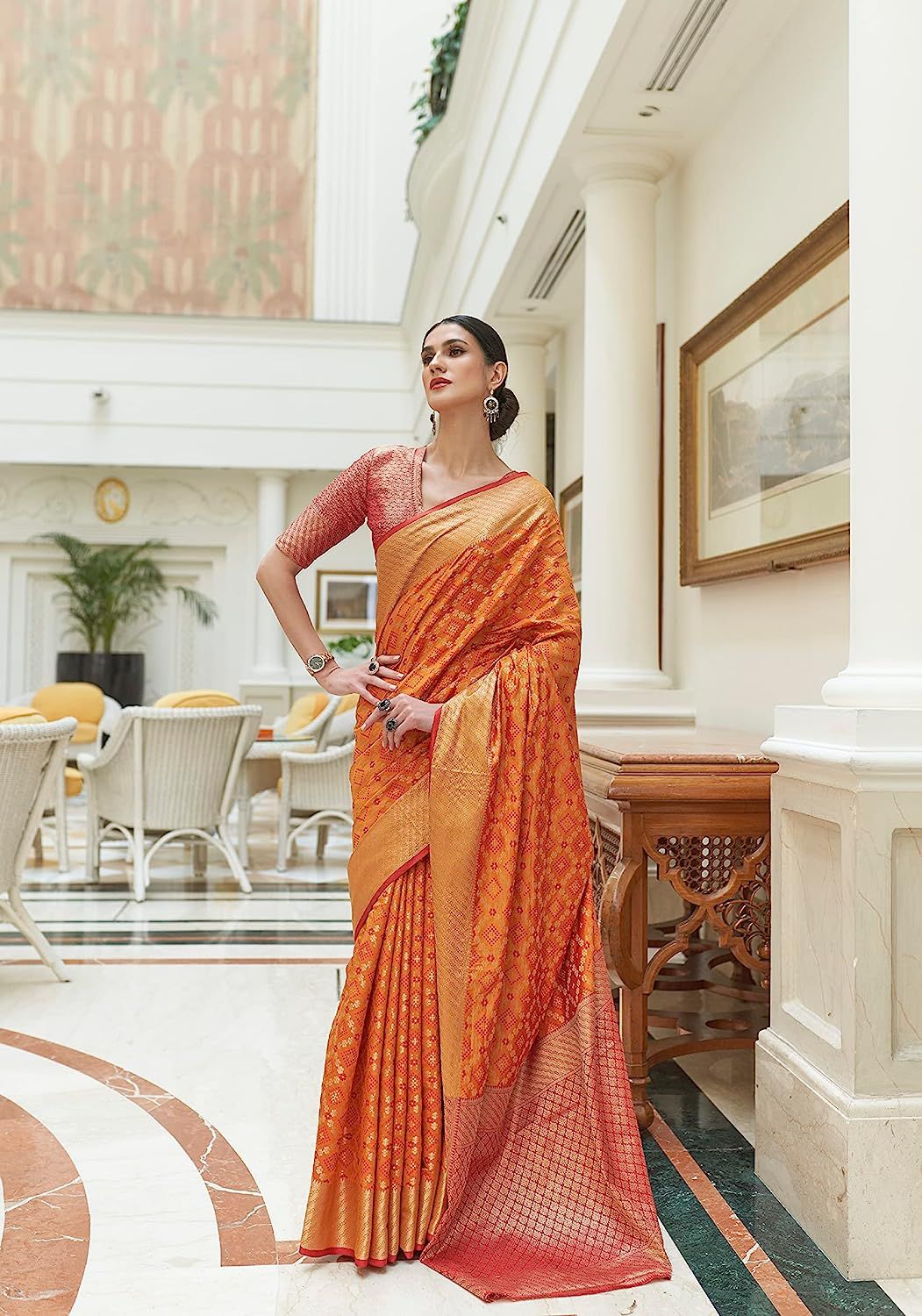 Pure Banarasi Silk All Over Zari Weaved Jaali With Rich Weaved Pallu Border Saree