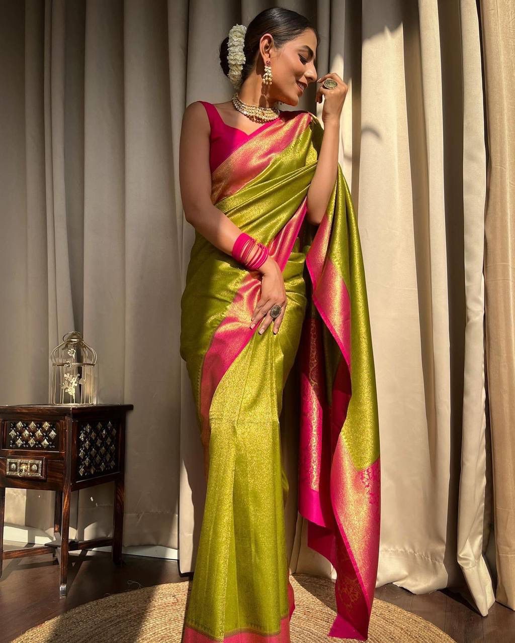 Banarasi Silk All Over Rich Zari Weaved Body Pallu And Border Saree