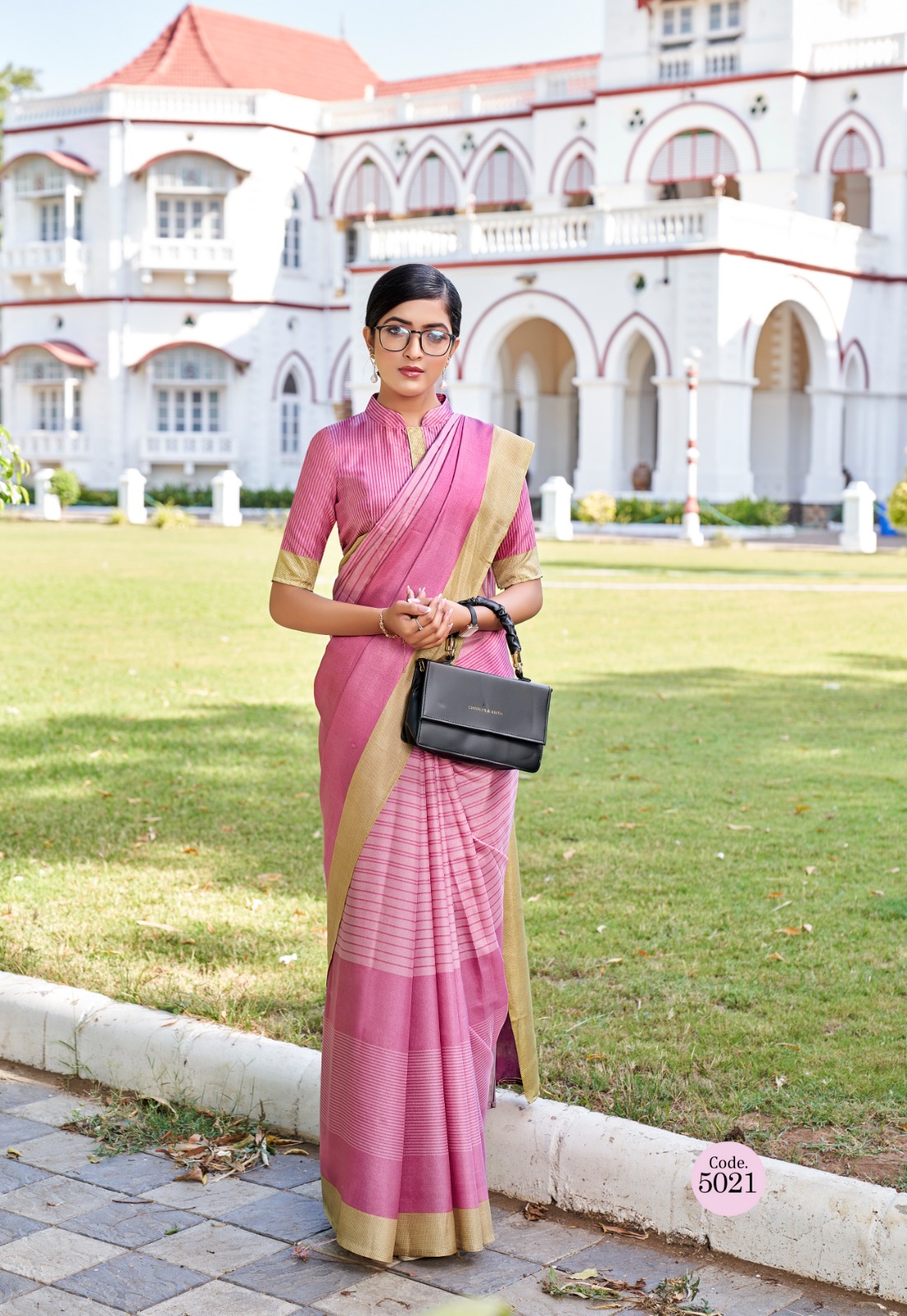 Premium Mulberry Silk Digital Printed Office Wear Saree