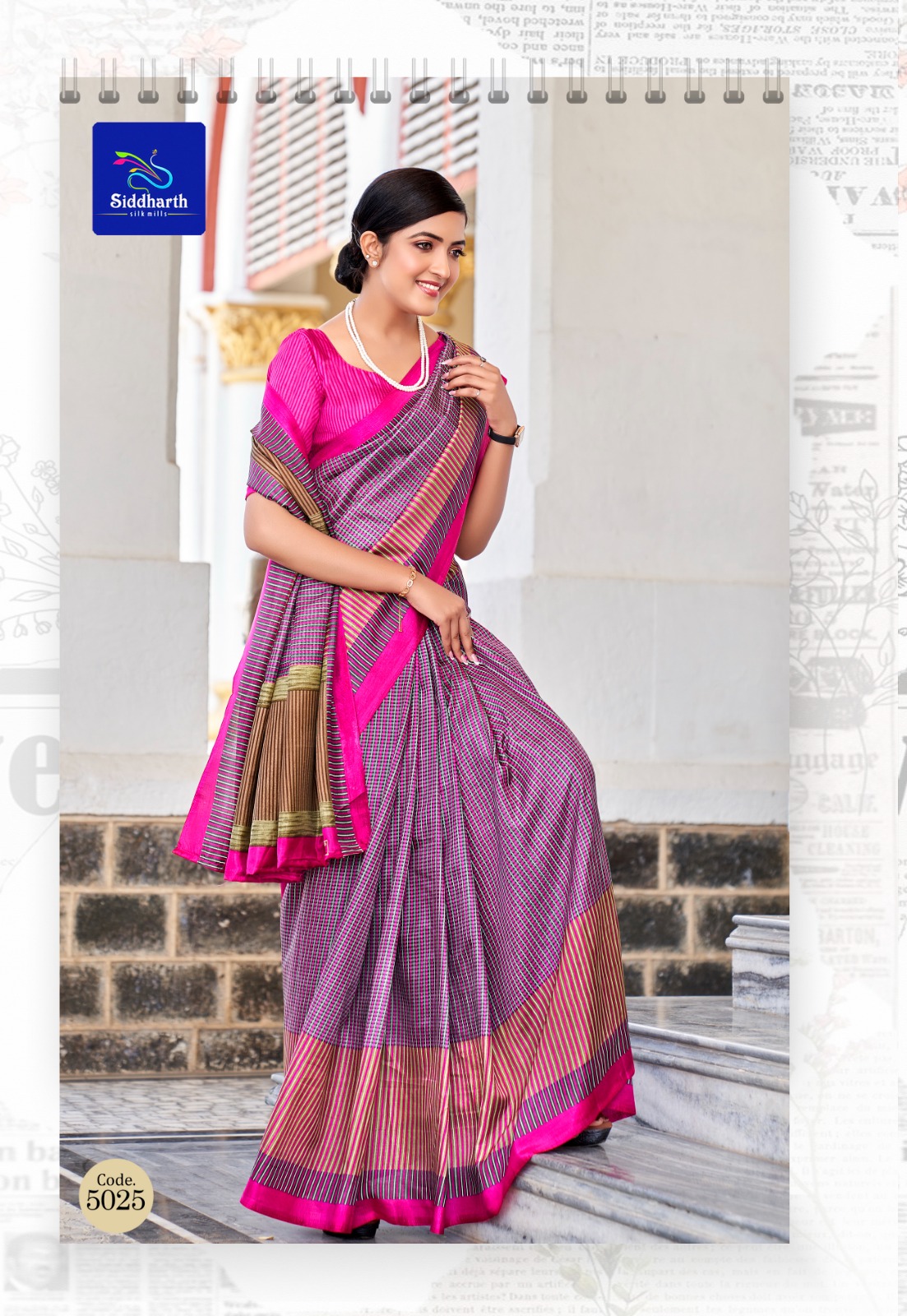 Premium Mulberry Silk Digital Printed Office Wear Saree