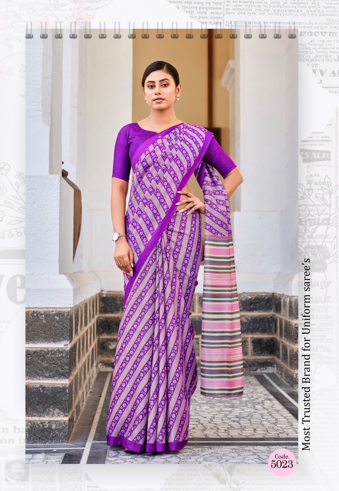 Premium Mulberry Silk Digital Printed Office Wear Saree