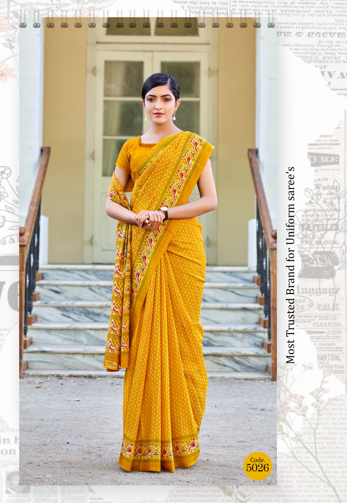 Premium Mulberry Silk Digital Printed Office Wear Sarees