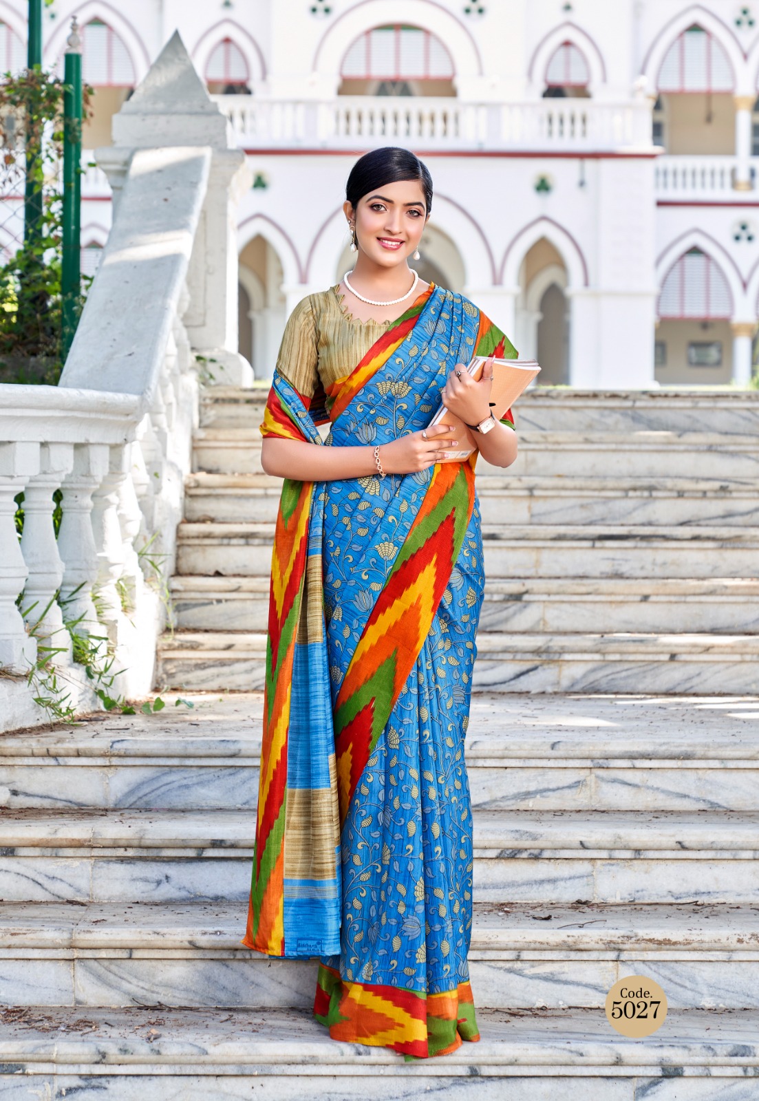 Premium Mulberry Silk Digital Printed Office Wear Sarees
