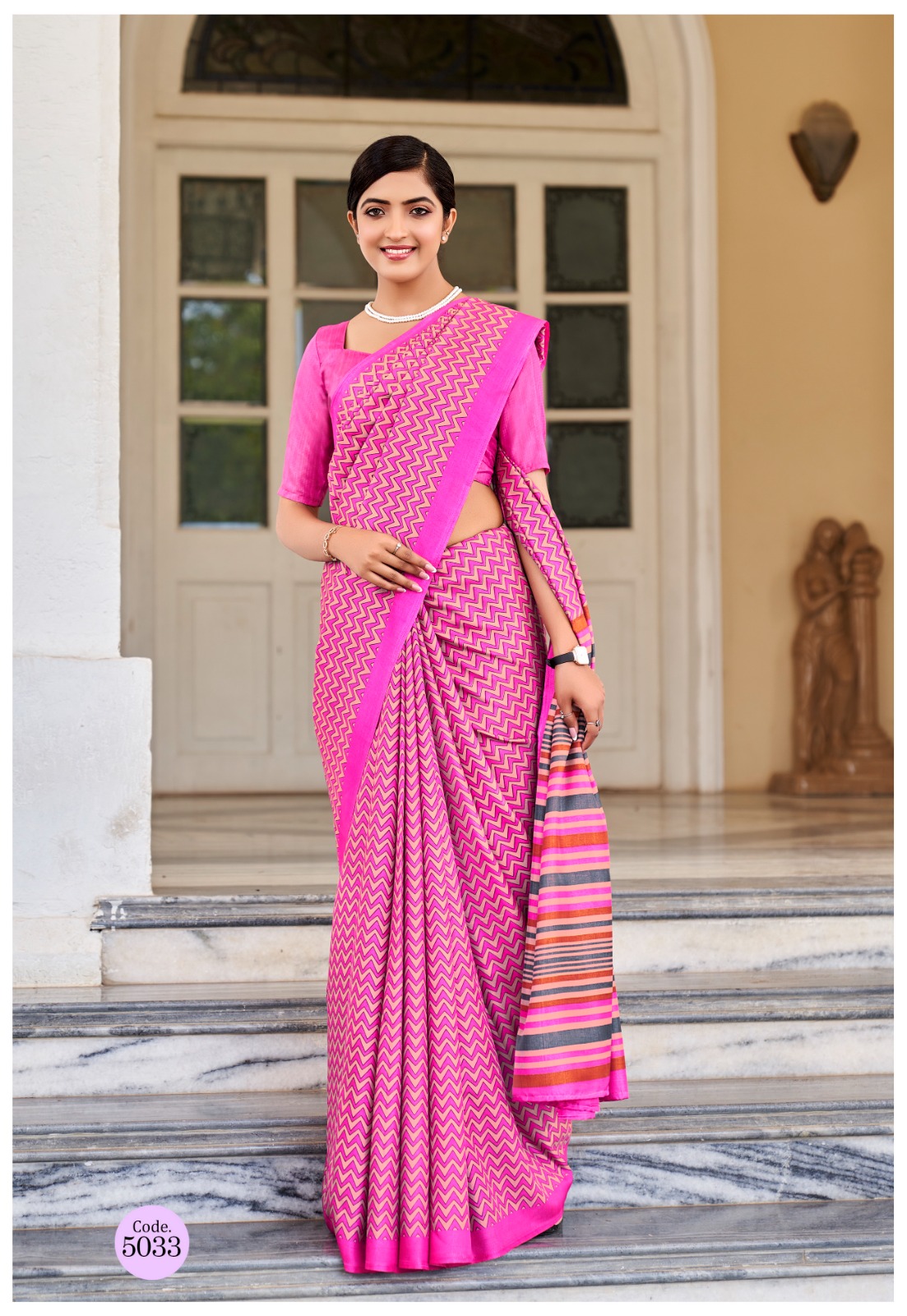 Premium Mulberry Silk Digital Printed Office Wear Sarees