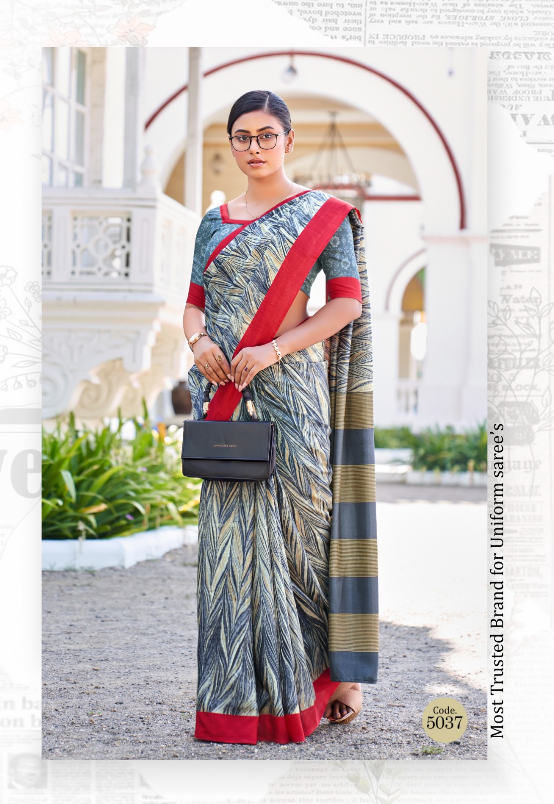 Premium Mulberry Silk Digital Printed Office Wear Sarees