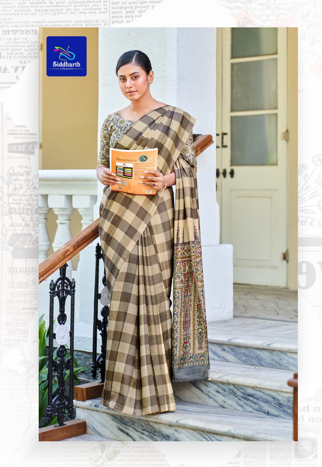 Premium Mulberry Silk Digital Printed Office Wear Saree