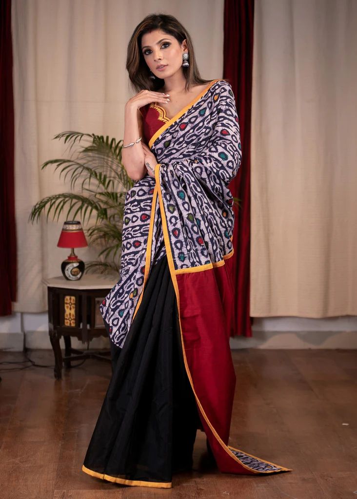 Pure Modal Silk All Over Digital Printed Saree With Blouse Piece