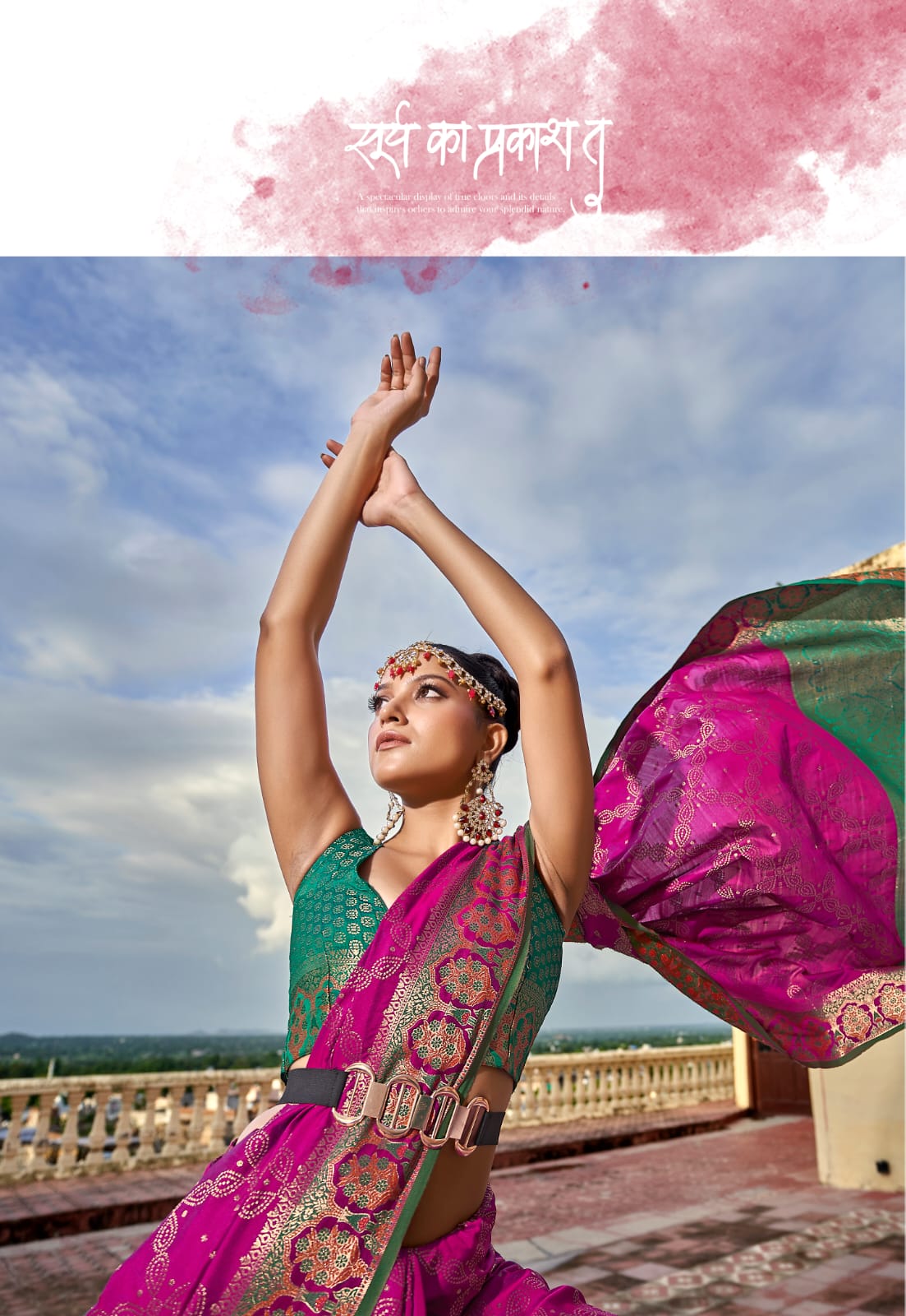 Pure Banarasi Silk Patola All Over Lehariya Zari Weaved Body Rich Pallu Saree