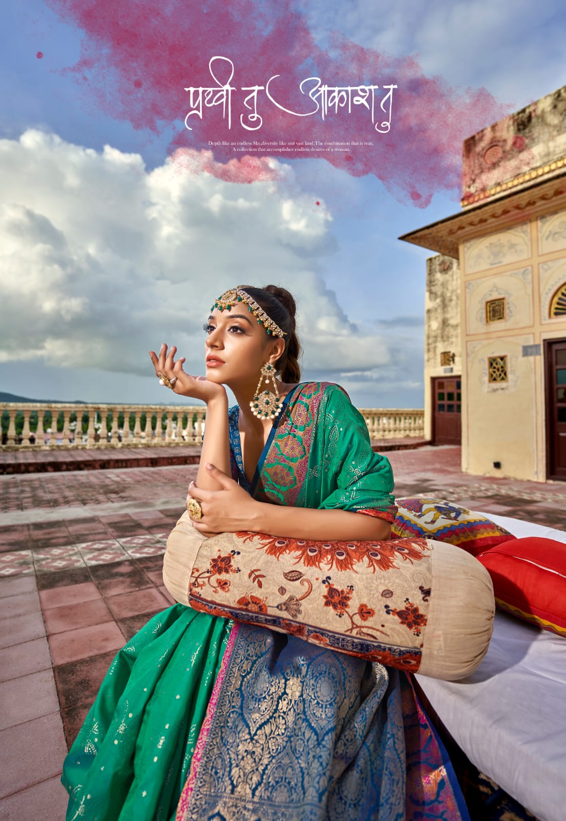 Pure Banarasi Silk Patola All Over Lehariya Zari Weaved Body Rich Pallu Saree