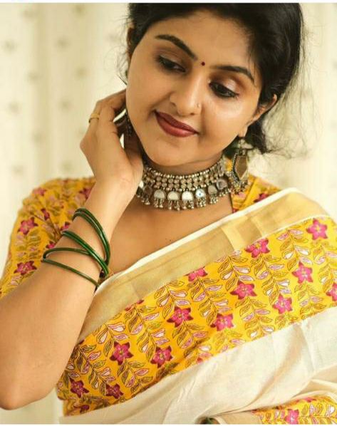 Pure Cotton Off White With Gold Zari Weaved And Printed Border Saree