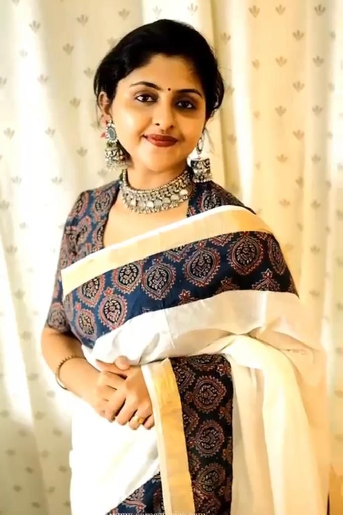 Pure Cotton Off White With Gold Zari Weaved And Printed Border Saree