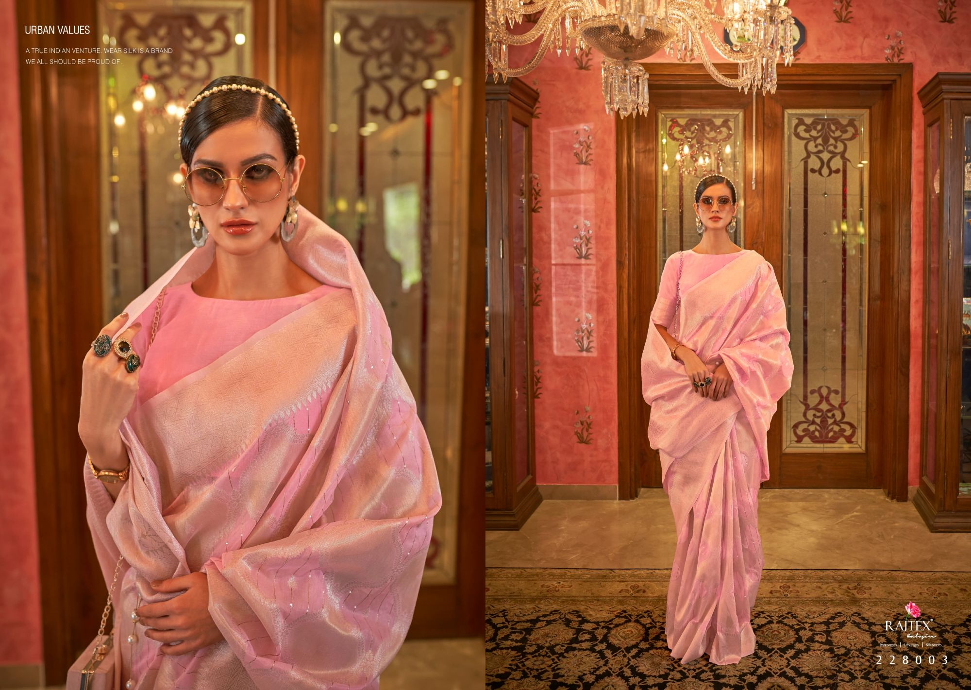 Banarasi Tissue Silk All Over Rich Zari Weaved Sequence Work Saree