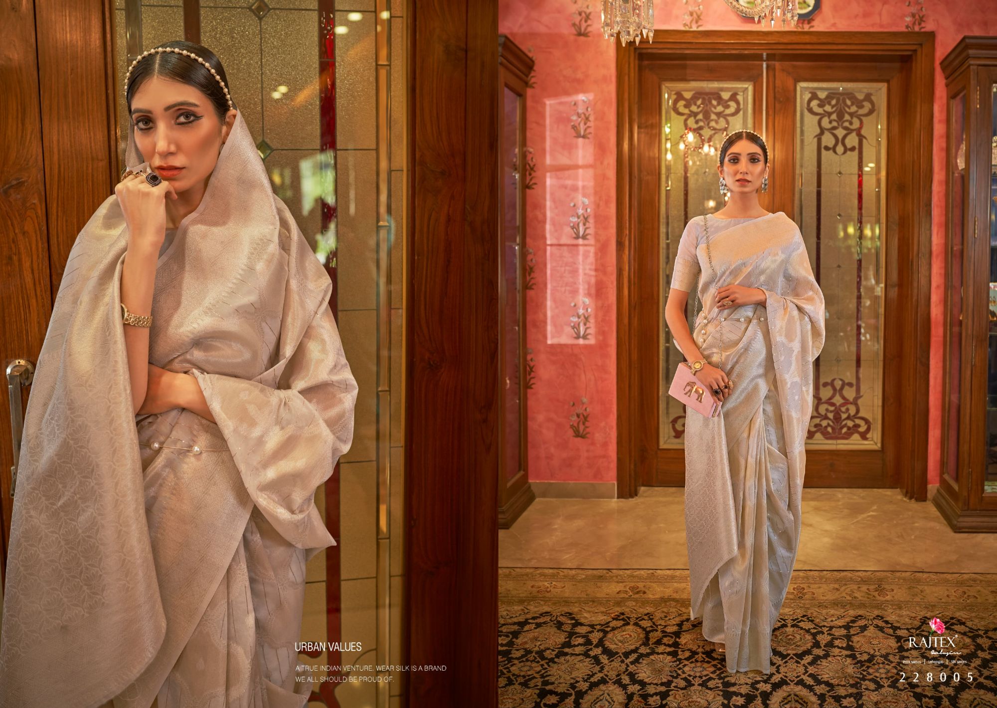 Banarasi Tissue Silk All Over Rich Zari Weaved Sequence Work Saree