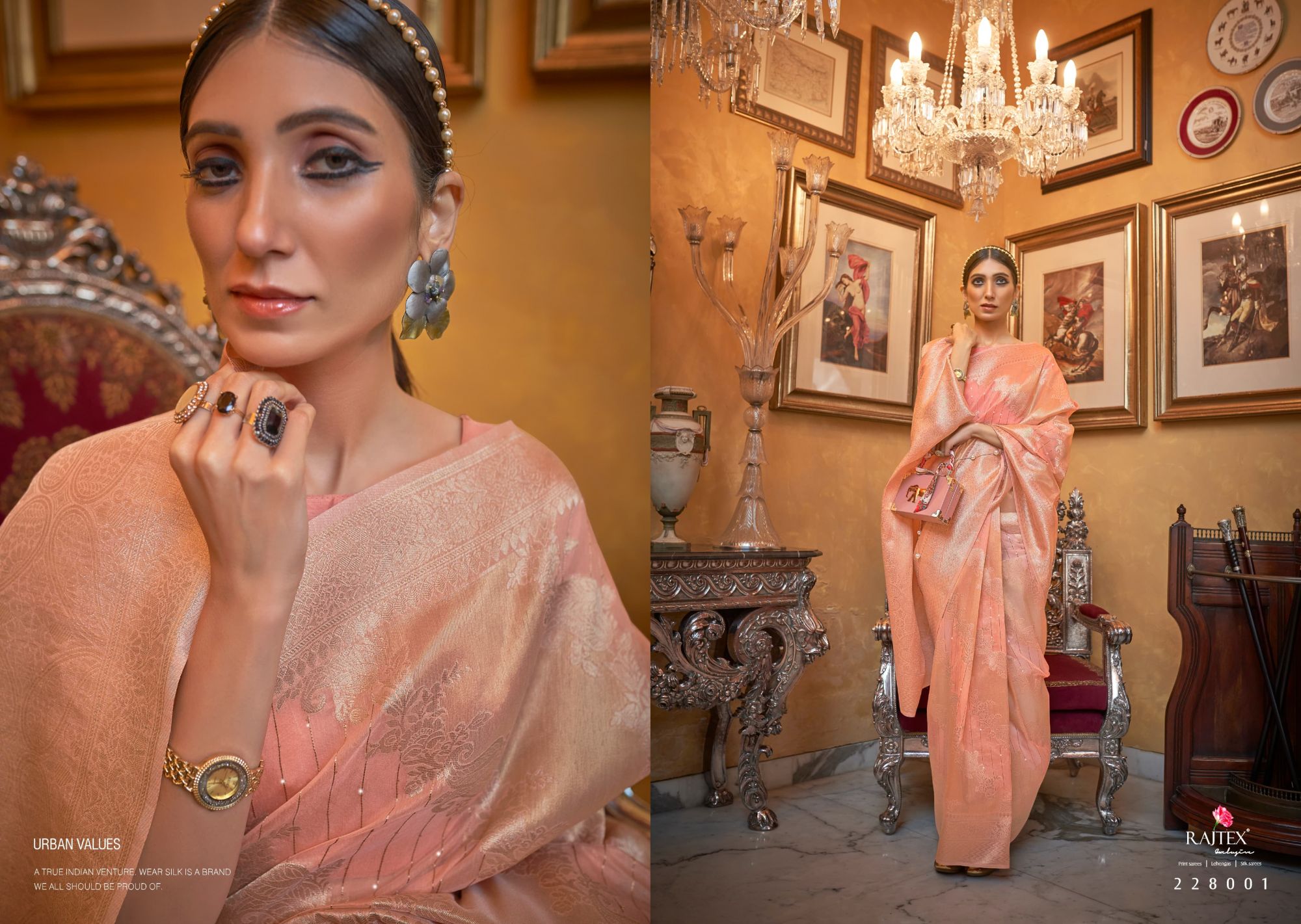 Banarasi Tissue Silk All Over Rich Zari Weaved Sequence Work Saree