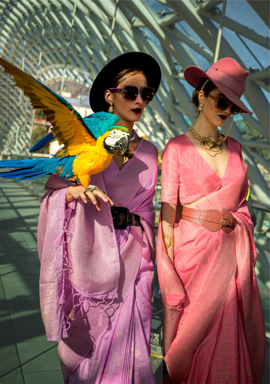 Pink Pure Handloom Banarasi Silk Rich Zari Weaved Saree