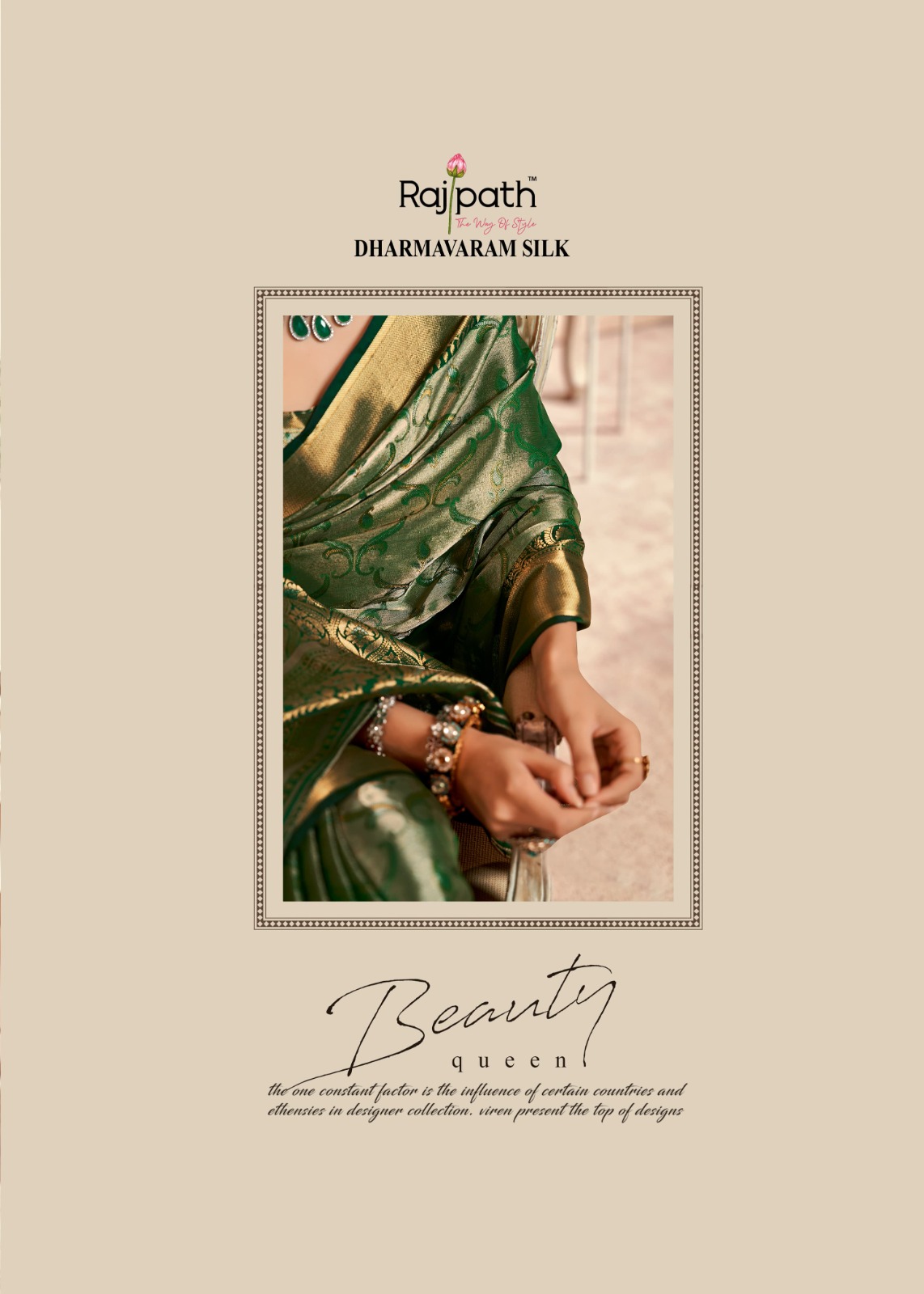 Green Pure Dharmavaram Silk All Over Rich Zari Weaved Saree