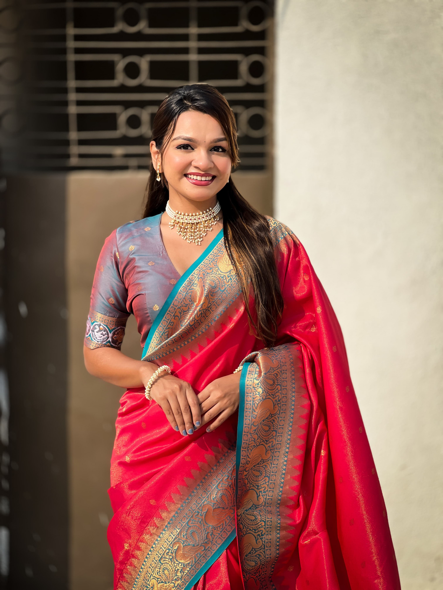 Red Pure Tissue Kanjivaram Rich Zari Weaved Body Patola Weaved Pallu Saree