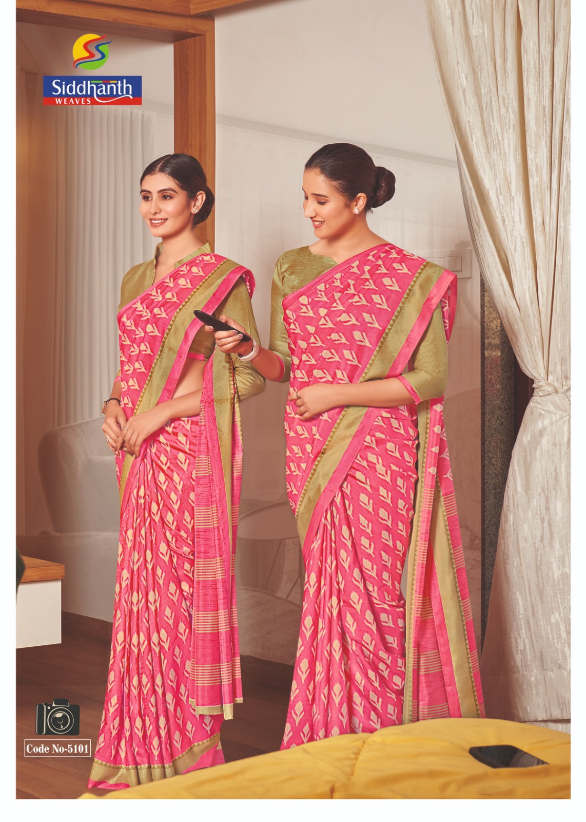 Pink Mulberry Silk Digital Printed Saree With Contrast Border Blouse