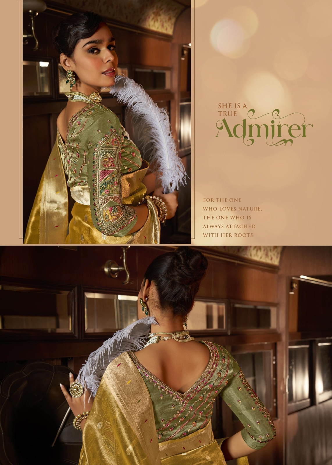 Gold Pure Luxury Tissue Paithani Silk Rich Zari Weaved Body Gorgeous Pallu Border Saree