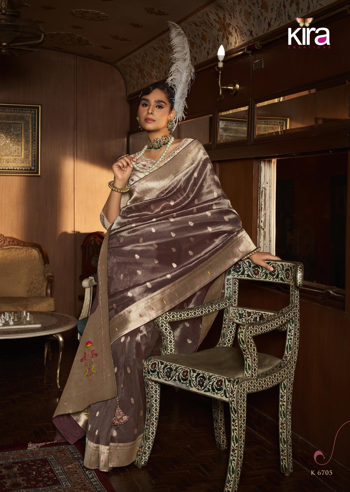 Brown Pure Luxury Tissue Paithani Silk Rich Zari Weaved Body Gorgeous Pallu Border Saree