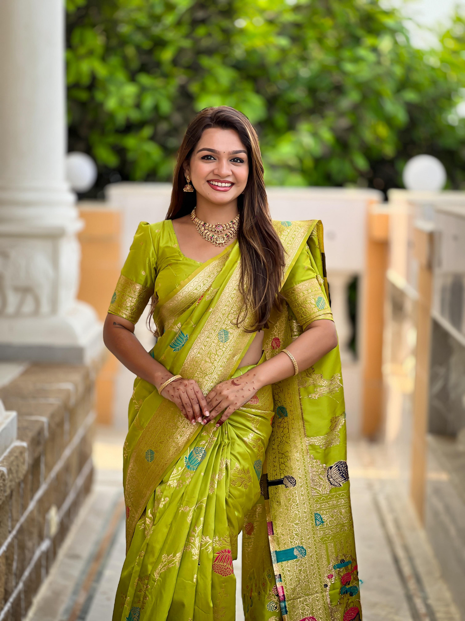 Mehendi Green Soft Banarasi Silk All Over Rich Zari Meenakari Weaved Body Pallu Border Saree