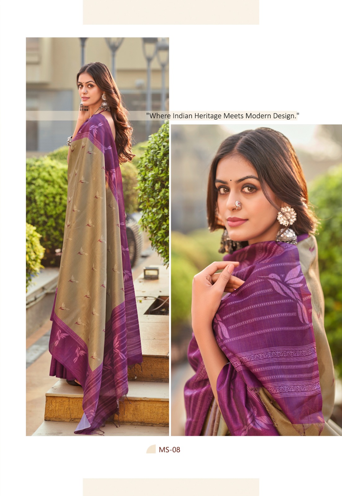 Clay Handloom Tissue Silk Resham Weaved Pallu Border Saree