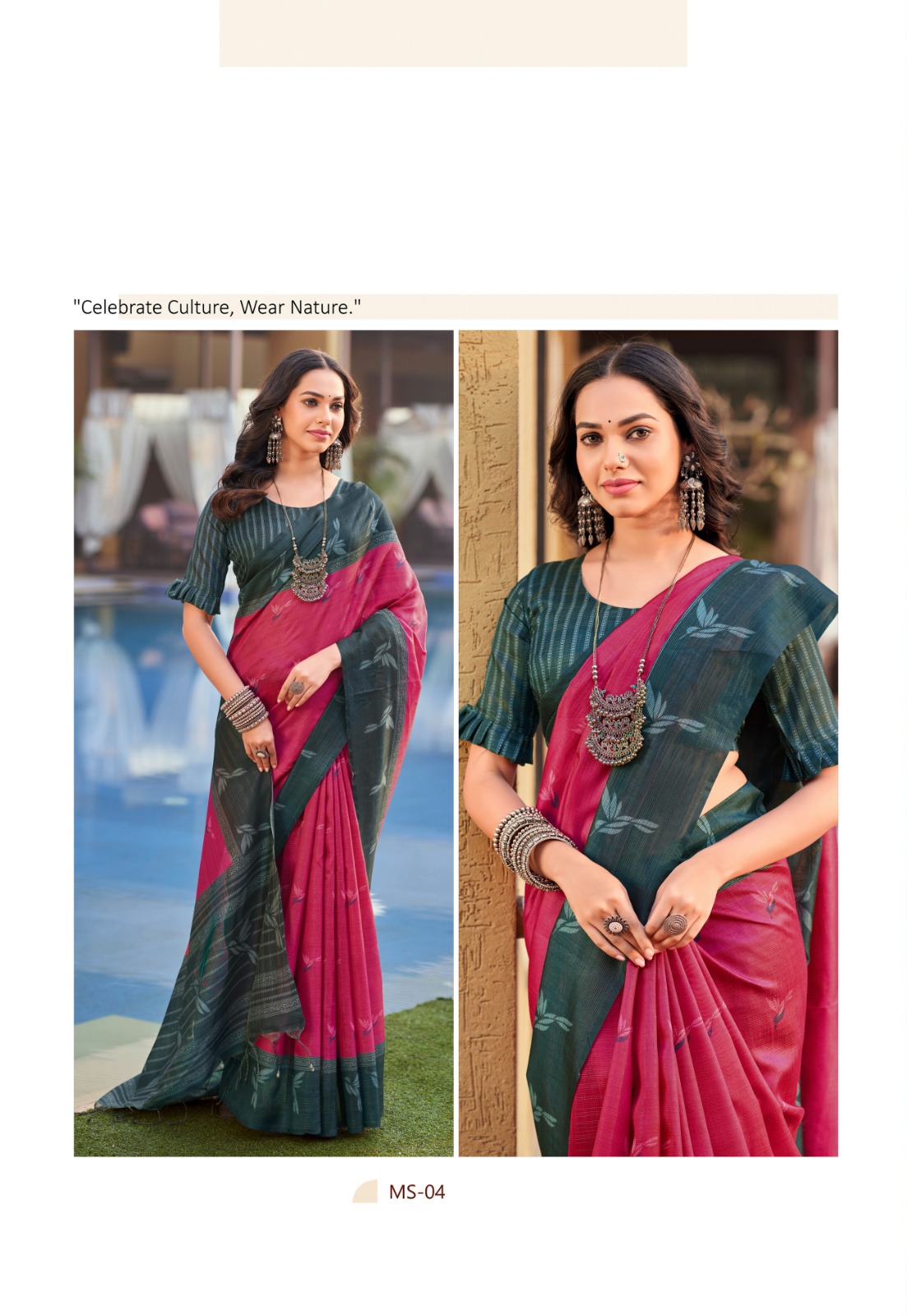 Dark Magenta Handloom Tissue Silk Resham Weaved Pallu Border Saree