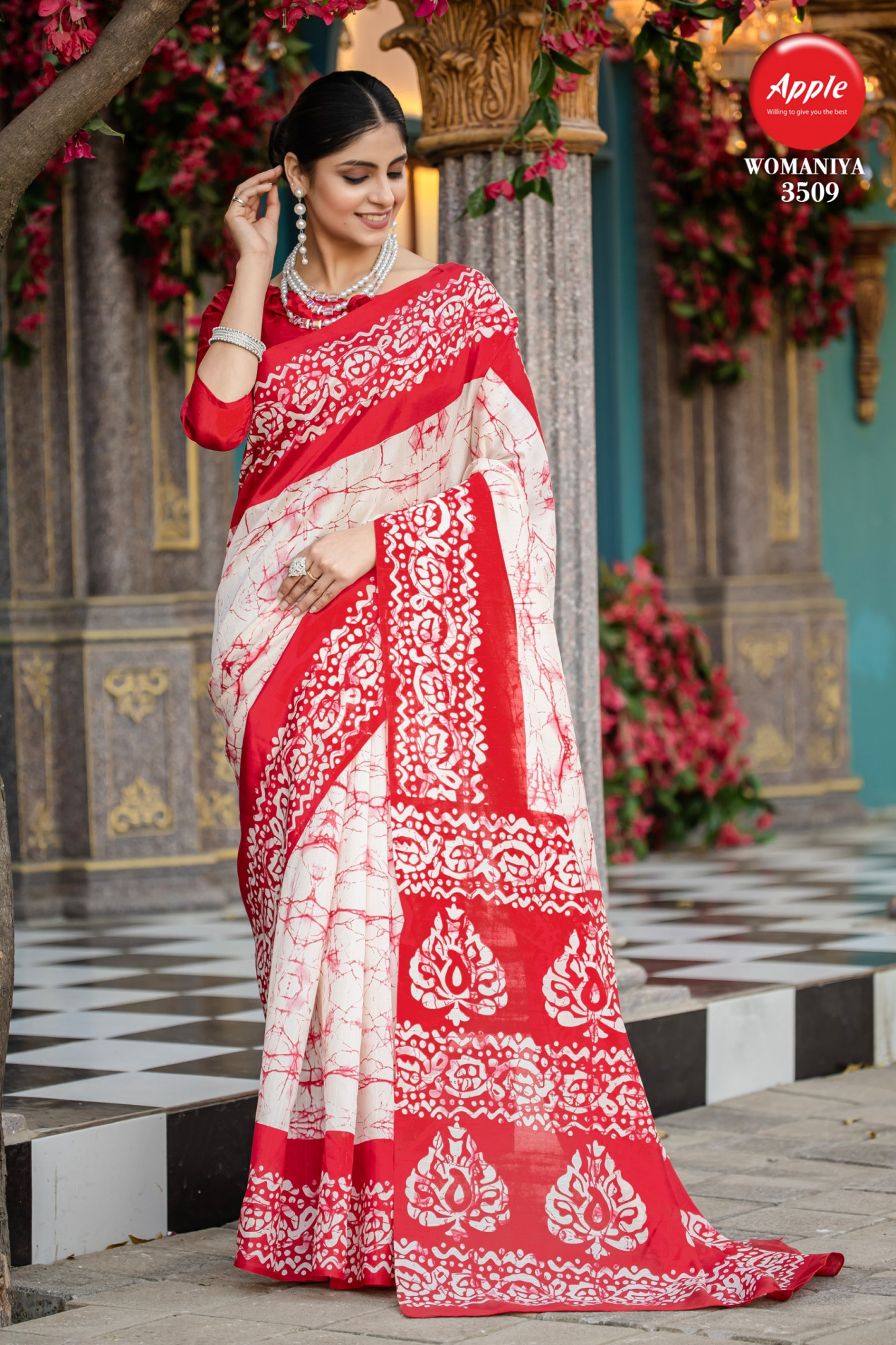Off-White Bhagalpuri Cotton Digital Printed Saree