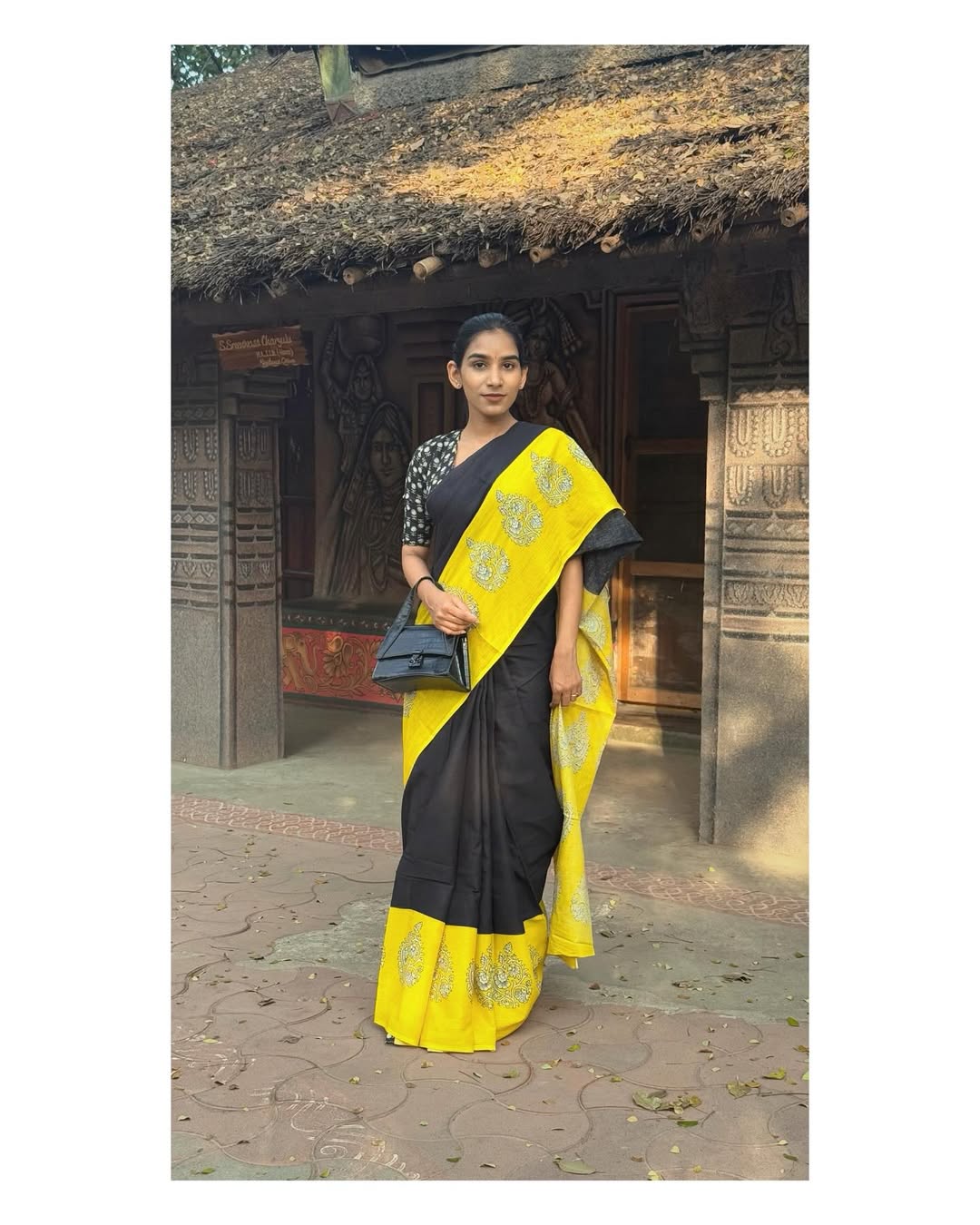 Black Lemon Pure Chanderi Cotton Digital Printed Saree