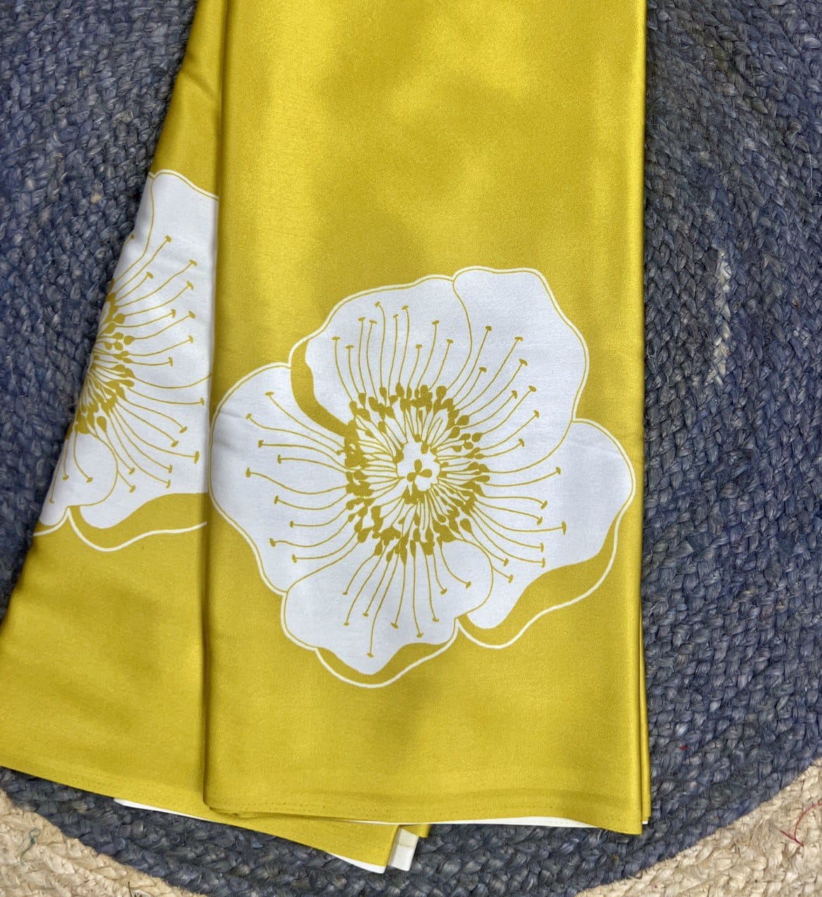 Mehendi Green Japan Original Satin Digital Printed Borderless Saree