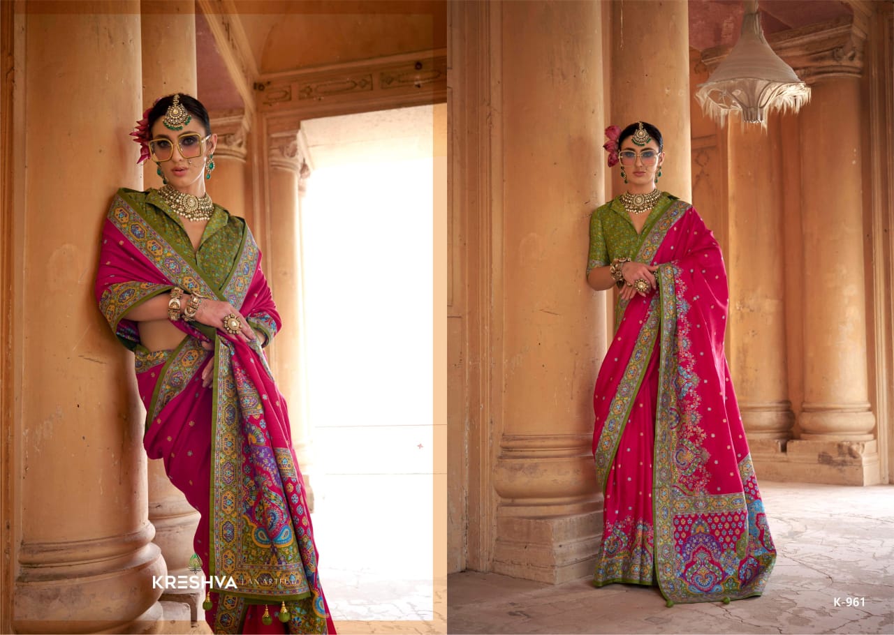 Raani P V Silk High Gloss Luxury Printed Saree