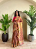 Dark Pink Tissue Silk Jacquard Weaved Rich Zari Pallu Beautiful Motifs  Border Saree