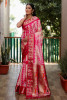 Raani Banarasi Silk Shibory Tie-Die Printed Rich Paithani Weaved Pallu Border Saree