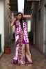 Purple Banarasi Silk Shibory Tie-Die Printed Rich Paithani Weaved Pallu Border Saree