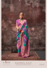 Jade Green Purple Pure Banarasi Premium Handloom Silk Zari Weaved Saree
