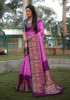 Magenta Pure Bandhej  Kanjivaram Silk Rich Zari Weaved Saree