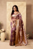 Purple Wine Dual Shade Banarasi Silk Rich Zari Weaved Saree