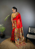 Red Pure Banarasi Paithani Silk Rich Zari Meena Weaved Saree