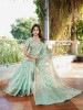 Sea Green Premium Organza Silk Bandhani Patola Weaved Saree