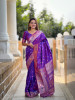 Purple Banarasi Silk Zari Meenakari Weaved Saree