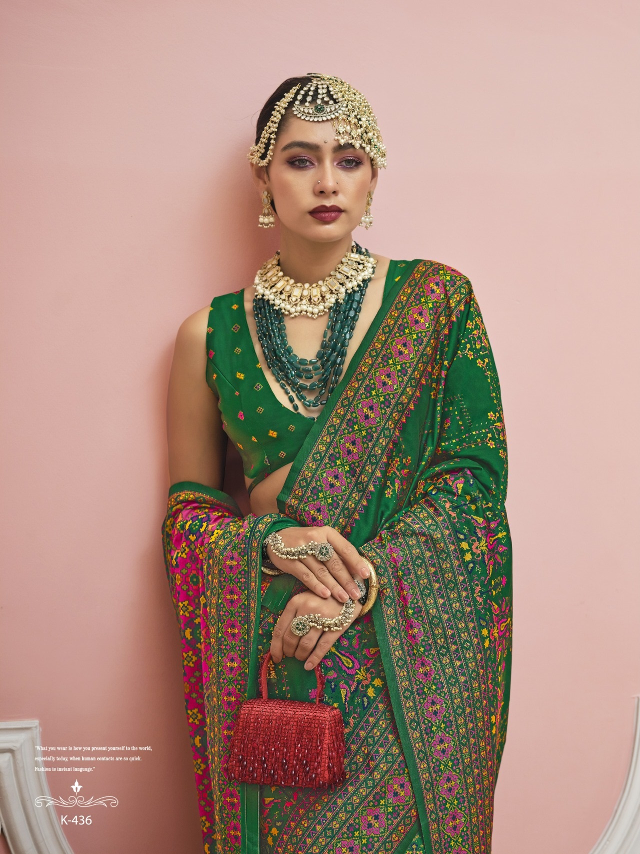 Green Premium Luxurious Banarasi PV Silk Kashmiri Weaved Saree